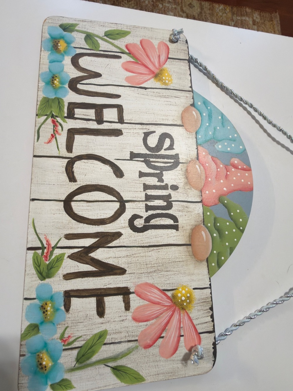 Spring Welcome/Snowman Hanging Sign - Picture 2 of 4
